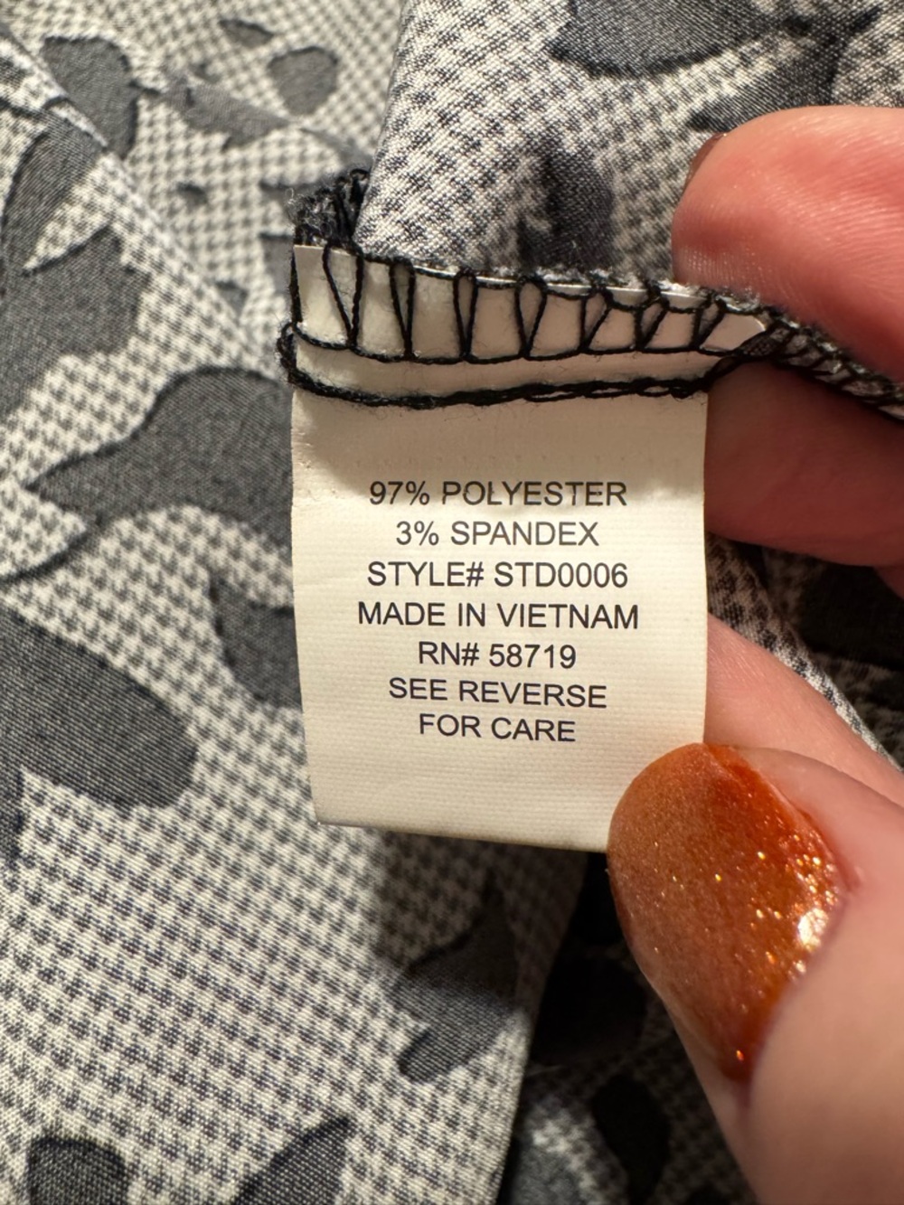 NY Collection Gray and Black Floral Midi Shirt Dress - Picture 10 of 11